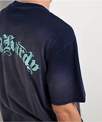 Ed Hardy Panther Crown Sunfade Navy T-Shirt