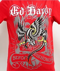 Ed Hardy Panther Dragon Red T-Shirt