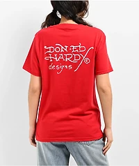 Ed Hardy Panther Dragon Red T-Shirt