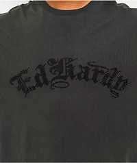 Ed Hardy Panther Flame Rhinestone Black T-Shirt