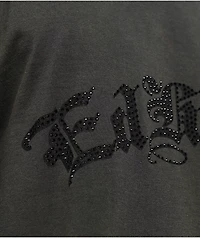 Ed Hardy Panther Flame Rhinestone Black T-Shirt