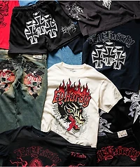 Ed Hardy Panther Flames Red Boxy T-Shirt