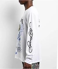 Ed Hardy Panther Snake White Thermal Long Sleeve T-Shirt