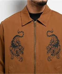 Ed Hardy Panthers Cognac Work Jacket
