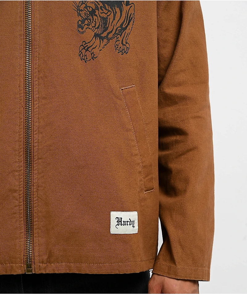Ed Hardy Panthers Cognac Work Jacket