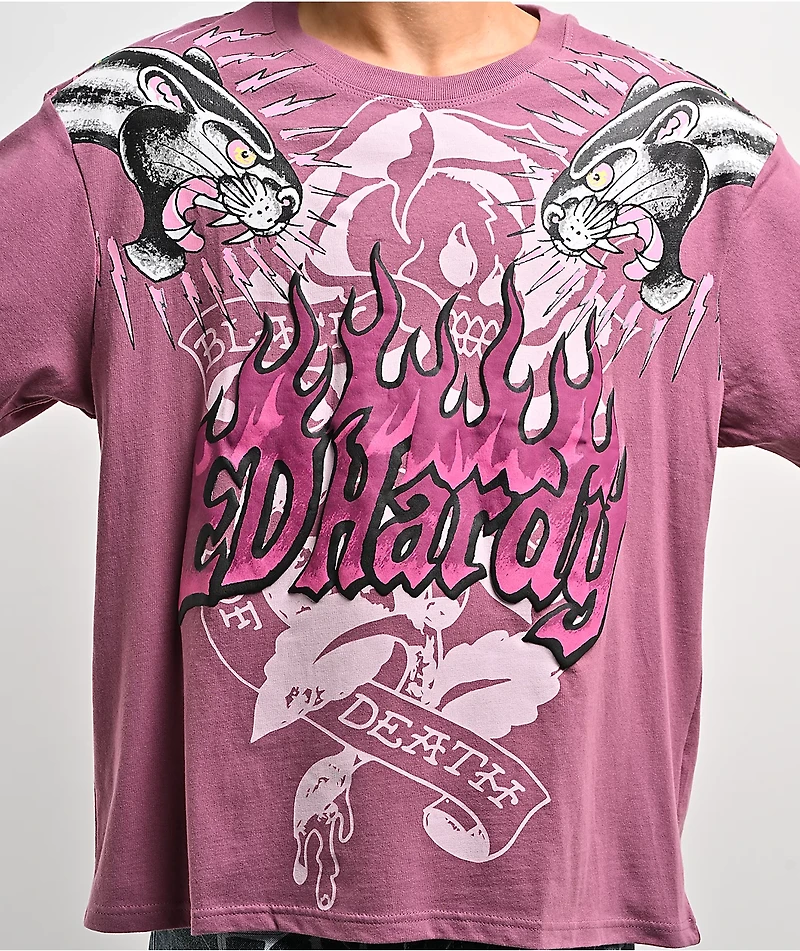 Ed Hardy Panthers Purple T-Shirt