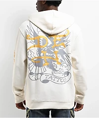 Ed Hardy Pierced Eagle White Hoodie