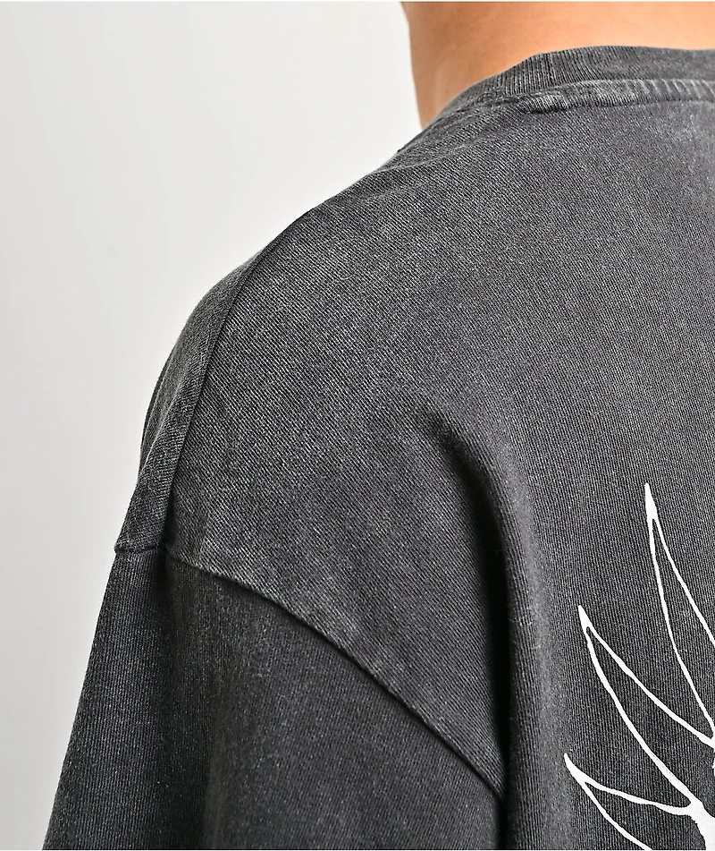 Ed Hardy Pinup Wing Black Wash T-Shirt