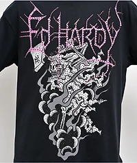Ed Hardy Reaper Ghost Rhinestone Black T-Shirt