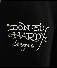 Ed Hardy Rose Skull Black Cargo Sweatpants