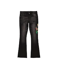 Ed Hardy Sacred Heart Dark Grey Low Rise Bootcut Jeans