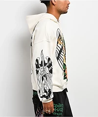 Ed Hardy Savior Ivory Hoodie