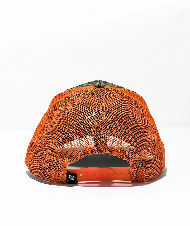Ed Hardy Screaming Tiger Orange Trucker Hat