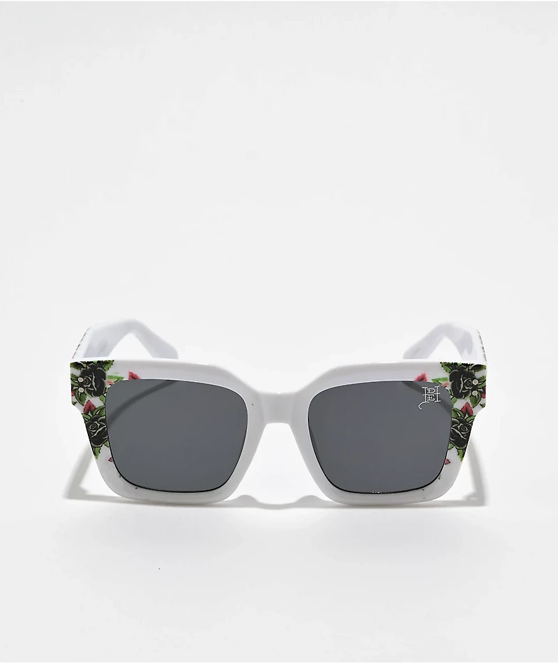 Ed Hardy Self Interest White Square Sunglasses