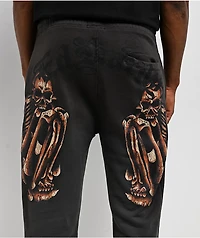 Ed Hardy Skeletons Sunfade Grey Sweatpants