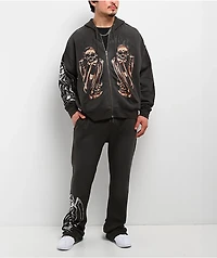 Ed Hardy Skeletons Sunfade Grey Sweatpants