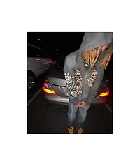 Ed Hardy Skeletons Sunfade Grey Zip Hoodie