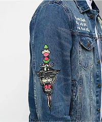 Ed Hardy Skull Blue Wash Denim Jacket