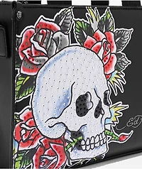 Ed Hardy Skull Gem Black Handbag