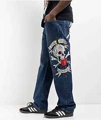 Ed Hardy Skull Heart Indigo Loose Fit Jeans