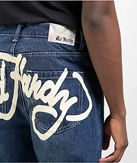 Ed Hardy Skull Heart Indigo Loose Fit Jeans