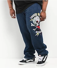 Ed Hardy Skull Heart Indigo Loose Fit Jeans