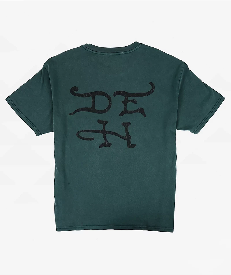 Ed Hardy Skull Snakes Rhinestone Hunter Green T-Shirt