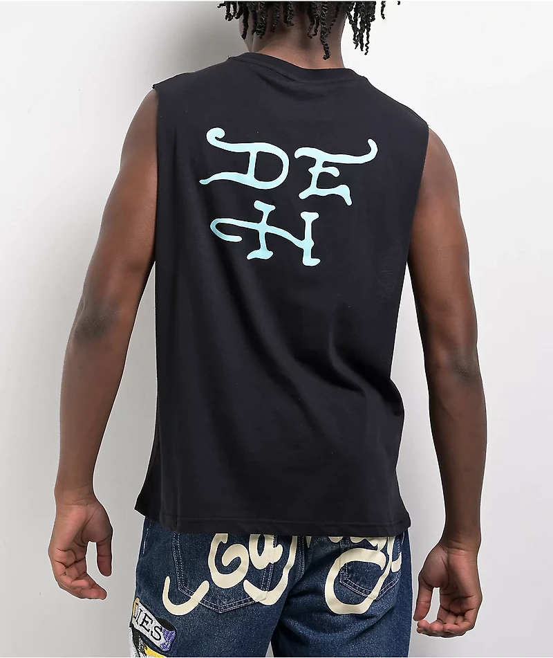 Ed Hardy Skull Top Hat Black Tank Top