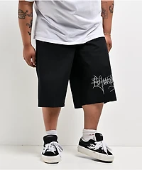 Ed Hardy Skulls Black Twill Shorts