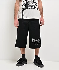Ed Hardy Skulls Black Twill Shorts
