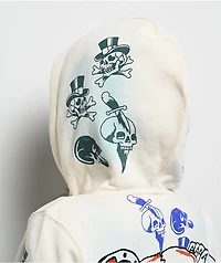 Ed Hardy Skulls Ivory Zip Hoodie
