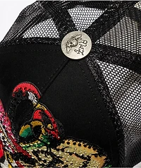 Ed Hardy Skulls Rhinestone Black Trucker Hat