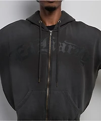 Ed Hardy Skulls Sunfade Grey Zip Hoodie