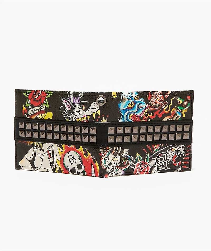 Ed Hardy Studded Chain Wallet