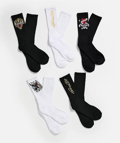 Ed Hardy Tattoo 5 Pack Crew Socks
