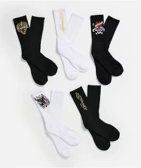 Ed Hardy Tattoo 5 Pack Crew Socks