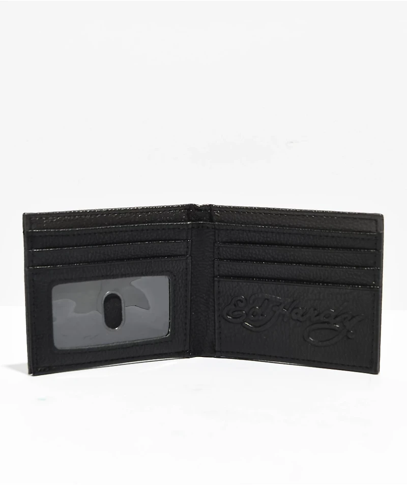 Ed Hardy Tiger Bifold Black Wallet