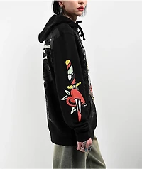 Ed Hardy Tiger Dagger Black Hoodie