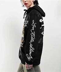 Ed Hardy Tiger Dagger Black Hoodie