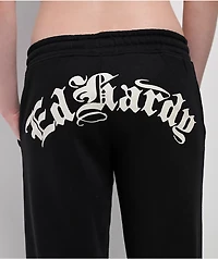 Ed Hardy Tiger Flame Black Sweatpants