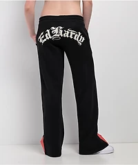 Ed Hardy Tiger Flame Black Sweatpants