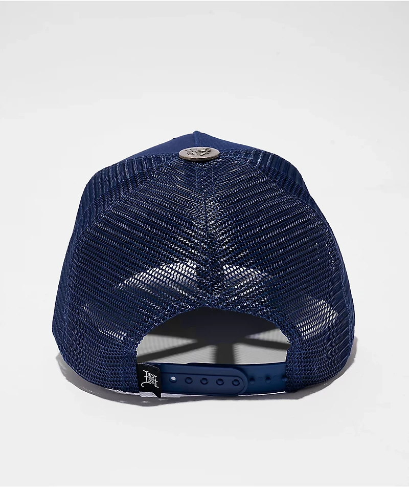 Ed Hardy Tiger Flame Navy Trucker Hat