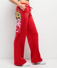 Ed Hardy Tiger Mountain Red Sweatpants