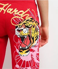 Ed Hardy Tiger Mountain Red Sweatpants