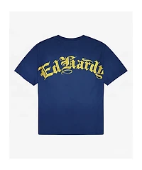 Ed Hardy Tiger Mountain Sunfade Navy Boxy T-Shirt