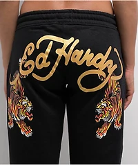 Ed Hardy Tigers Black Sweatpants