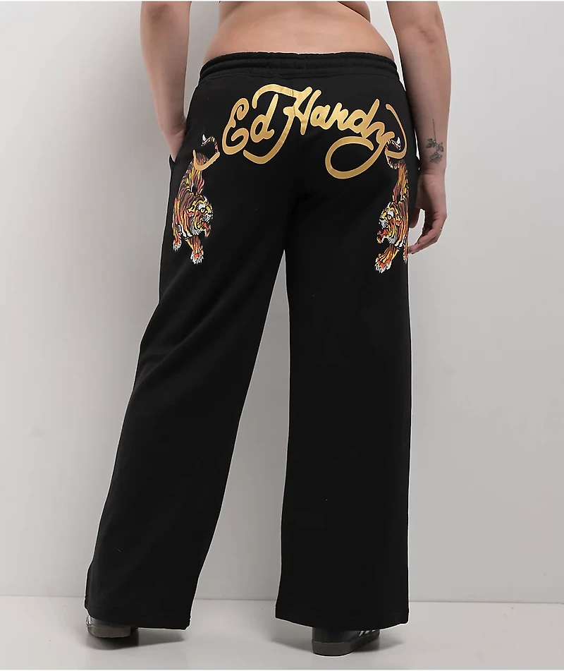 Ed Hardy Tigers Black Sweatpants