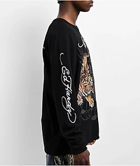 Ed Hardy Tigers Black Thermal Long Sleeve T-Shirt