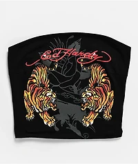 Ed Hardy Tigers Black Tube Top