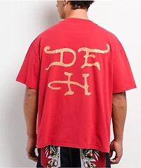 Ed Hardy Eagle Rhinestone Red Boxy T-Shirt